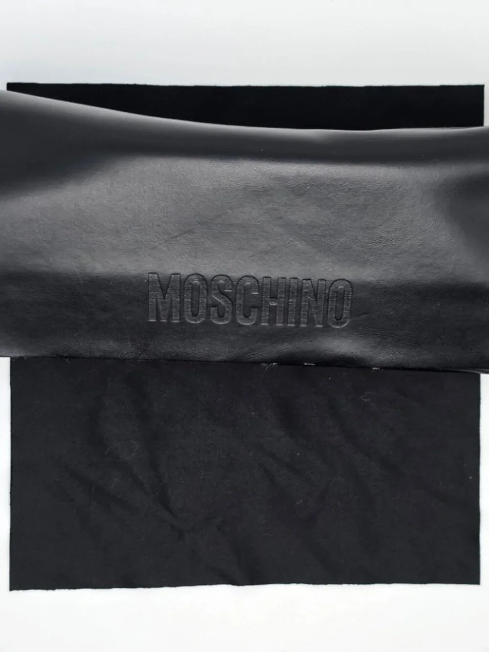 Moschino MOS021 Matte Black Frame Grey Lens Oversized Aviator Sunglasses w/ Case